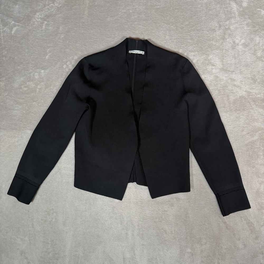 M.M.LaFleur The Woolf Cardigan Size XS Black Jardigan Sweater Open Front